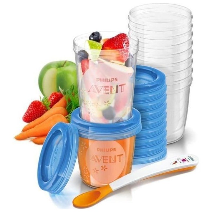 PHILIPS AVENT SCF721/20 Lot de 20 pots de conservation