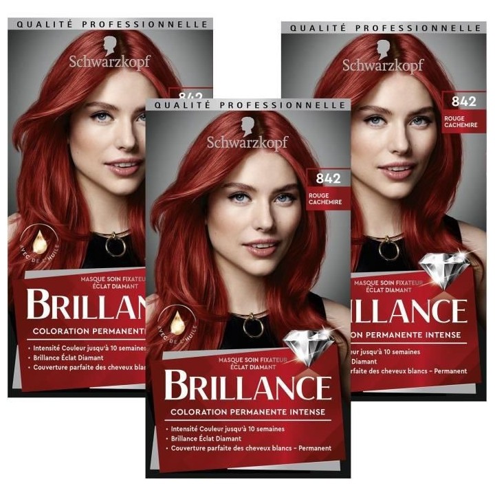 SCHWARZKOPF Brillance - Coloration Cheveux permanente intense - Rouge