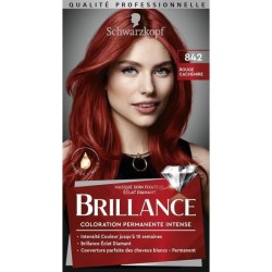 SCHWARZKOPF Brillance - Coloration Cheveux permanente intense - Rouge Cachemire 842 - Lot de 3