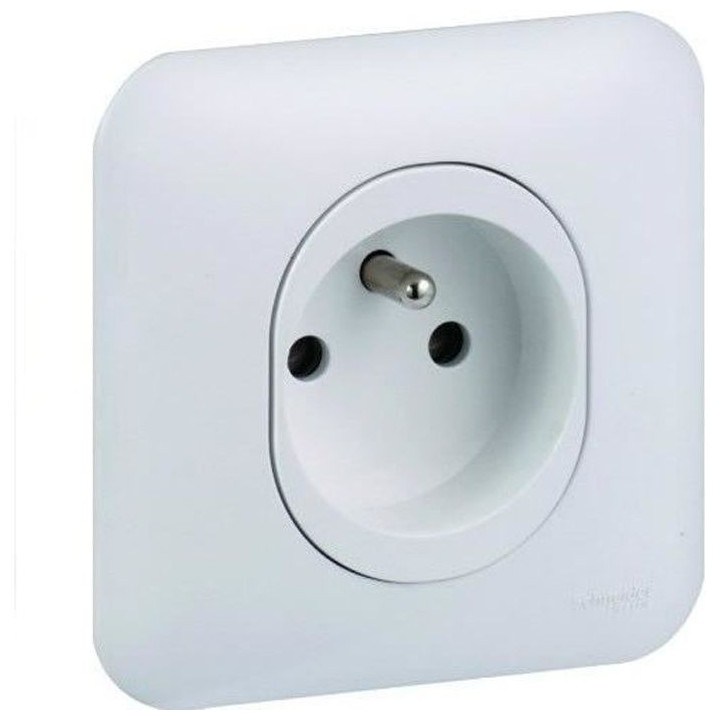 SCHNEIDER ELECTRIC Prise de courant avec terre Ovalis complet 230 V