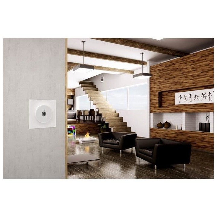 SCHNEIDER ELECTRIC Prise TV Odace blanc