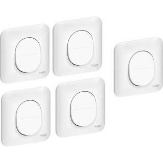SCHNEIDER ELECTRIC ELECTRIC Lot de 5 interrupteurs va-et-vient Ovalis