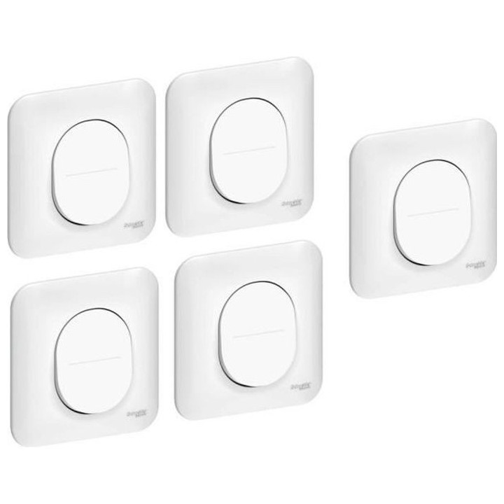 SCHNEIDER ELECTRIC ELECTRIC Lot de 5 interrupteurs va-et-vient Ovalis