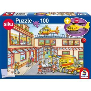 Puzzle - Avec modele Siku - SCHMIDT SPIELE - Hélicoptere de sauvetage