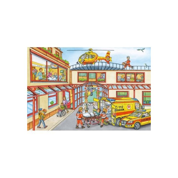 Puzzle - Avec modele Siku - SCHMIDT SPIELE - Hélicoptere de sauvetage