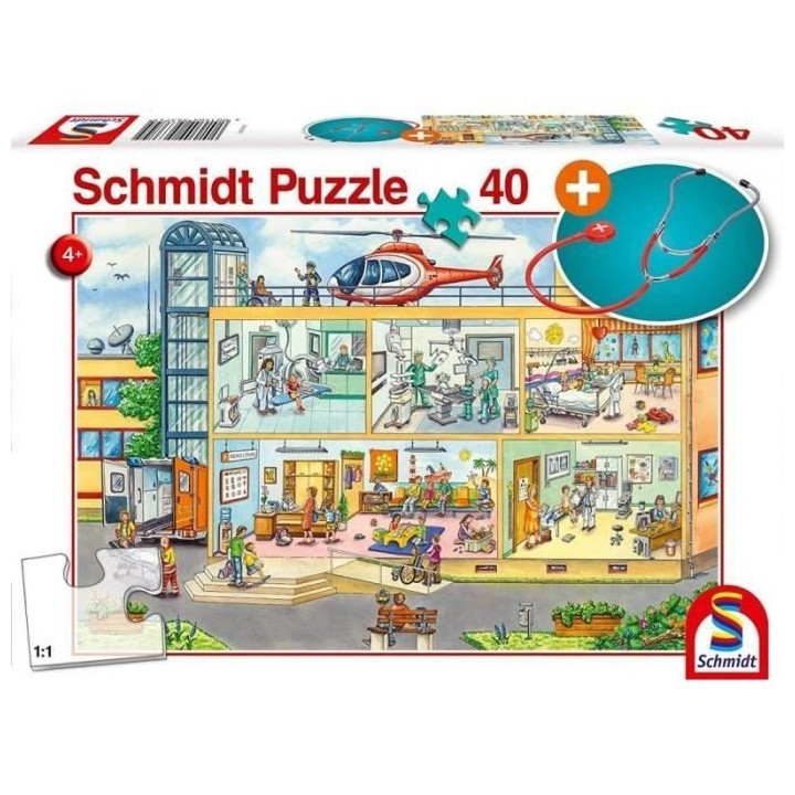 Puzzle - Avec stéthoscope - SCHMIDT SPIELE - A l'hôpital pédiatriqu