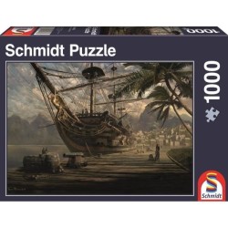 Puzzle Bateau au port, 1000...