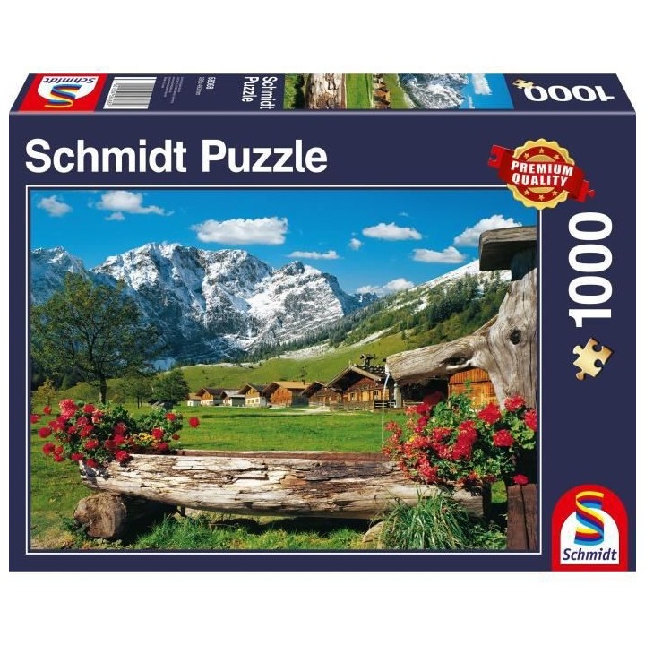 Puzzle Paysage de montagne idyllique, 1000 pcs