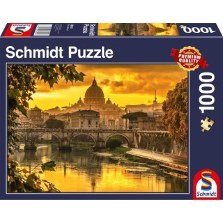Puzzle Lumiere dorée sur Rome, 1000 pcs