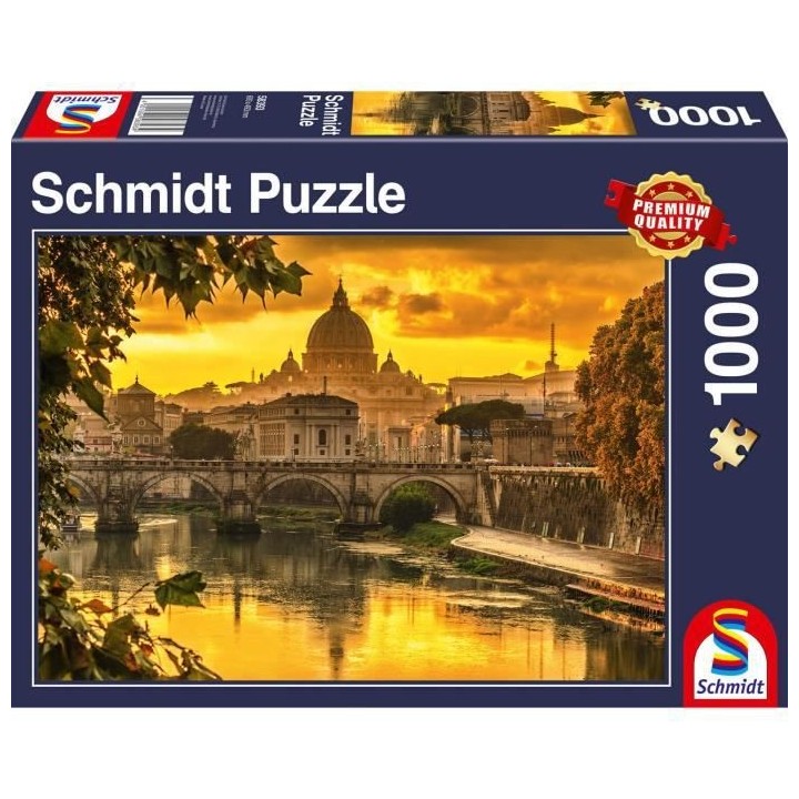 Puzzle Lumiere dorée sur Rome, 1000 pcs
