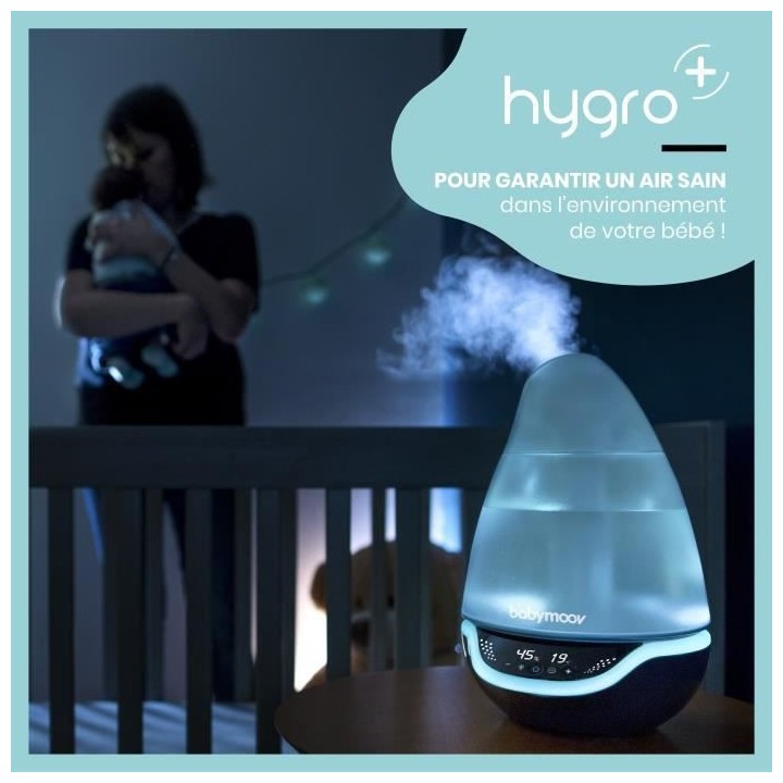 Babymoov Hygro(+) – Humidificateur d'air, 22h d'Autonomie, Silencieu