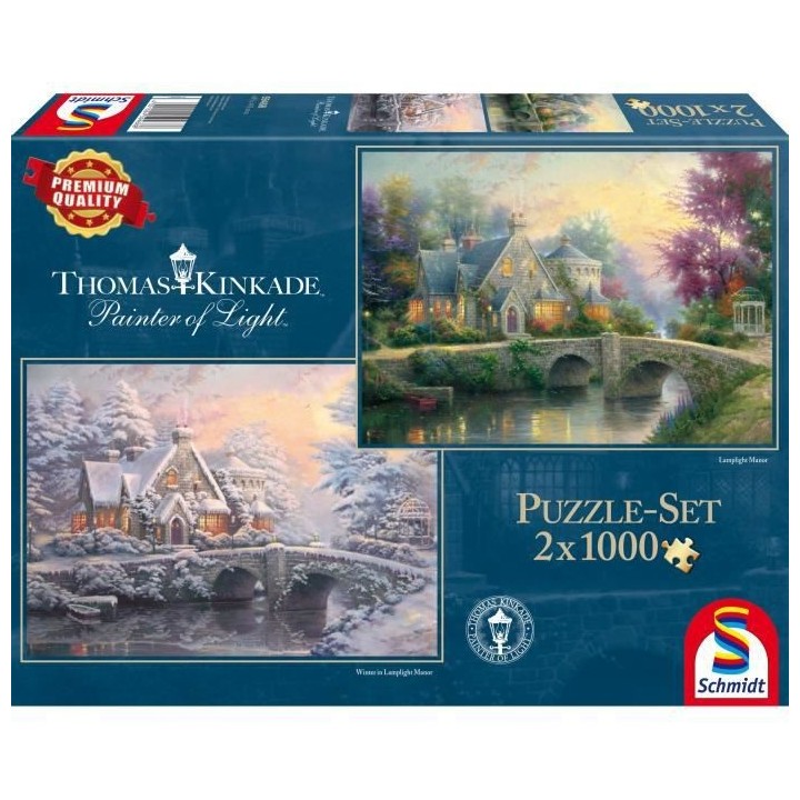 Puzzle Lamplight Manour/Hiver ... Lamplight Manour, 2x1000 pcs