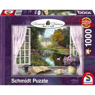 Puzzle Vue sur le jardin du château, 1000 pcs