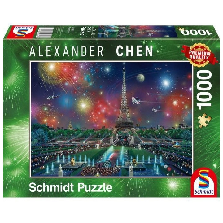 Puzzle Feu d'artifice sur la tour Eiffel, 1000 pcs