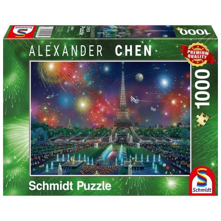 Puzzle Feu d'artifice sur la tour Eiffel, 1000 pcs