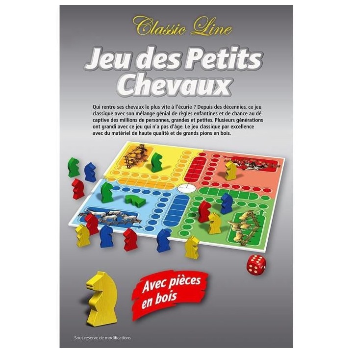 Jeu des Petits Chevaux - Jeu de société - Classic line - Pieces en b