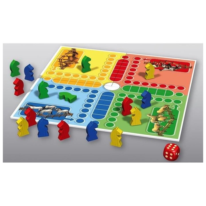 Jeu des Petits Chevaux - Jeu de société - Classic line - Pieces en b