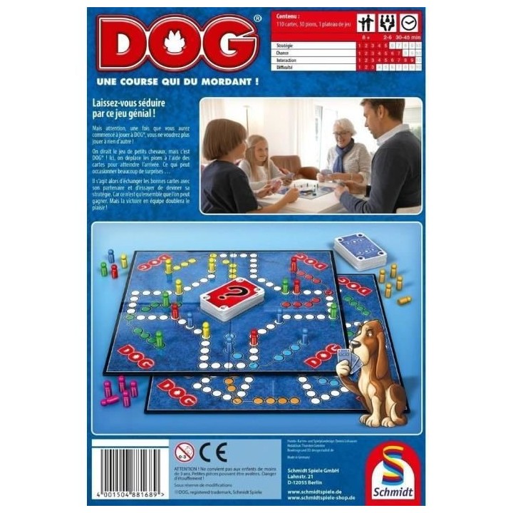 DOG - Jeu de société famille - SCHMIDT AND SPIELE