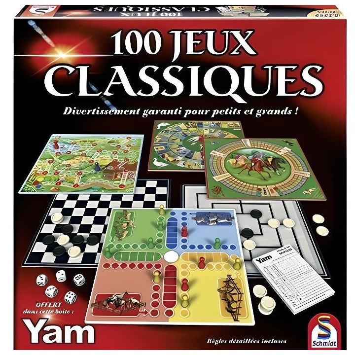 SCHMIDT AND SPIELE - Coffret 100 jeux de société classiques