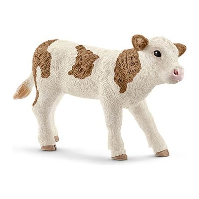 Schleich Figurine 13802 - Animal de la ferme - Veau Simmental