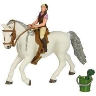 SCHLEICH Cavaliere sur jument Lipizzan