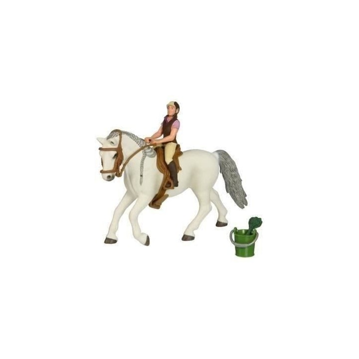 SCHLEICH Cavaliere sur jument Lipizzan