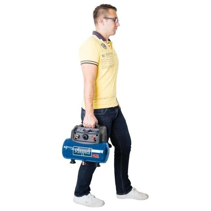 Compresseur d'air horizontal Scheppach HC06 - 6L - 1200 W - 8 bars (Li