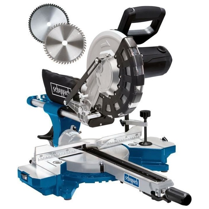 Scie a onglet radiale SCHEPPACH 255 mm - 2000W) + 2 lames carbure (48