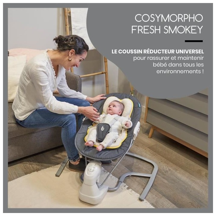 Babymoov Cosymorpho Fresh Smokey, Réducteur universel respirant, 0 -