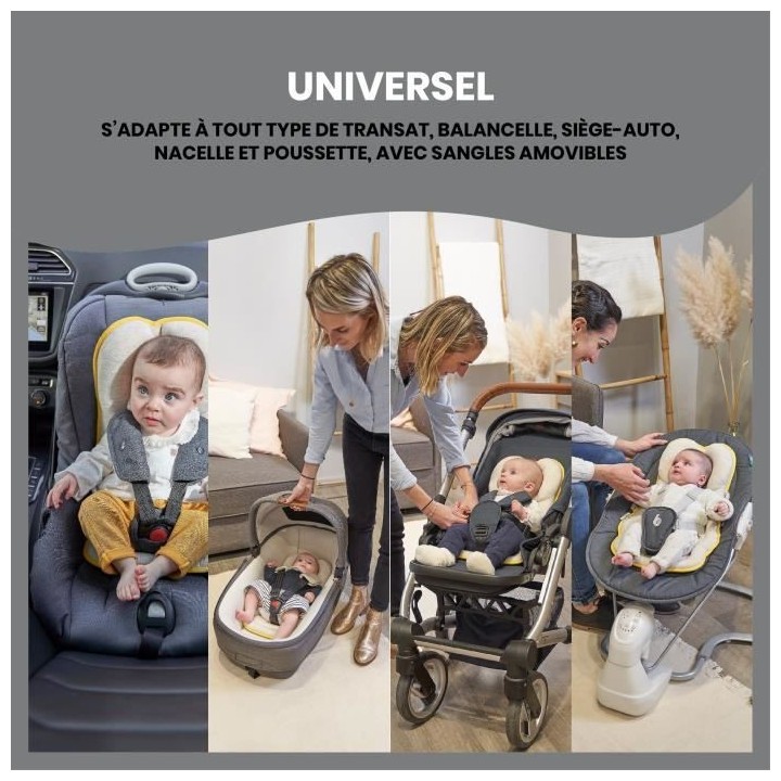 Babymoov Cosymorpho Fresh Smokey, Réducteur universel respirant, 0 -