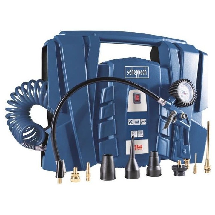 Compresseur d'air portatif Scheppach AIR FORCE 4 - 1100 W - 8 bars (Li