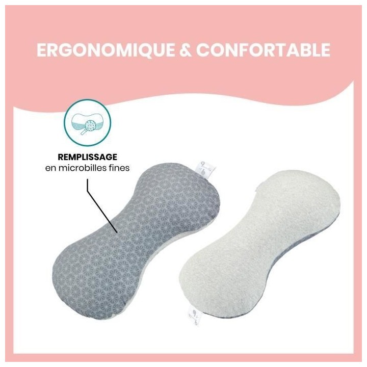 Babymoov Coussin d'allaitement Mum&b Dotwork Compact et Ergonomique