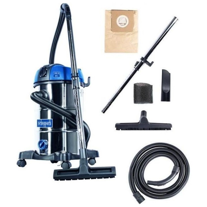 Aspirateur eau et poussiere Scheppach - NTS30 Premium - Cuve inox 30L