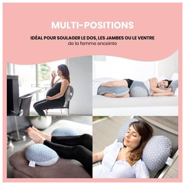 Babymoov Coussin d'allaitement Mum&b Dotwork Compact et Ergonomique