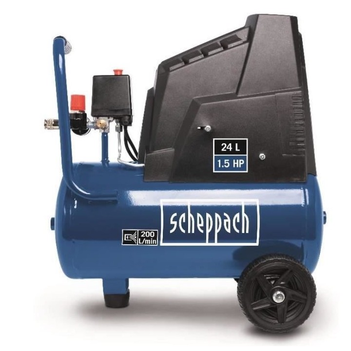 Compresseur d'air horizontal Scheppach HC30o - 24L - 110 W - 8 bars (L
