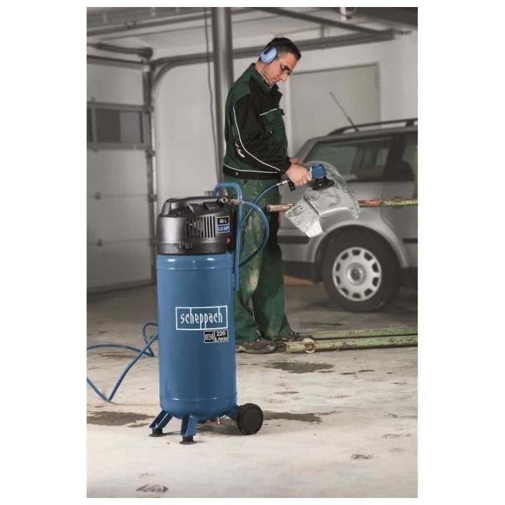Compresseur d'air vertical Scheppach HC51V - 50L - 1500 W - 10 bars -