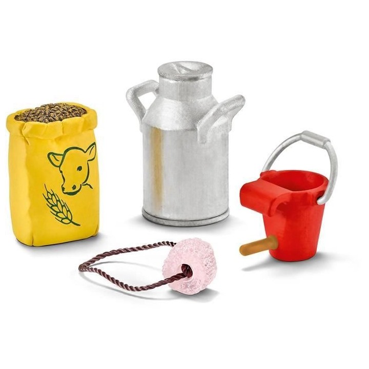 SCHLEICH - Figurine 42291 Nourriture pour vache et veau