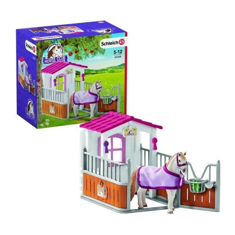 Schleich Figurine 42368 - Cheval - Box avec jument Lusitanienne