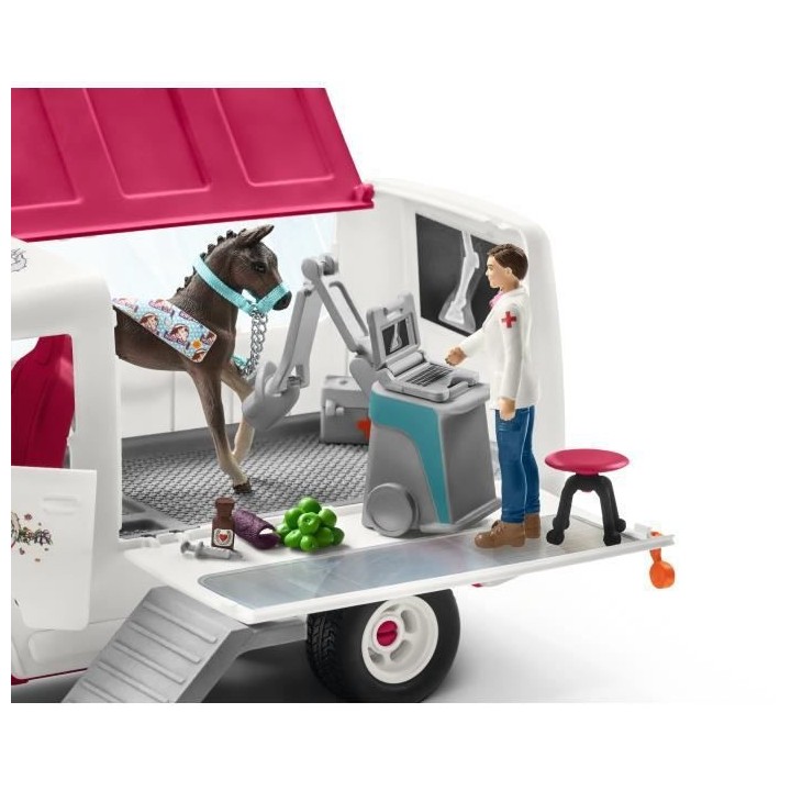 SCHLEICH Figurine 42370 - Vétérinaire mobile avec poulain hanovrien
