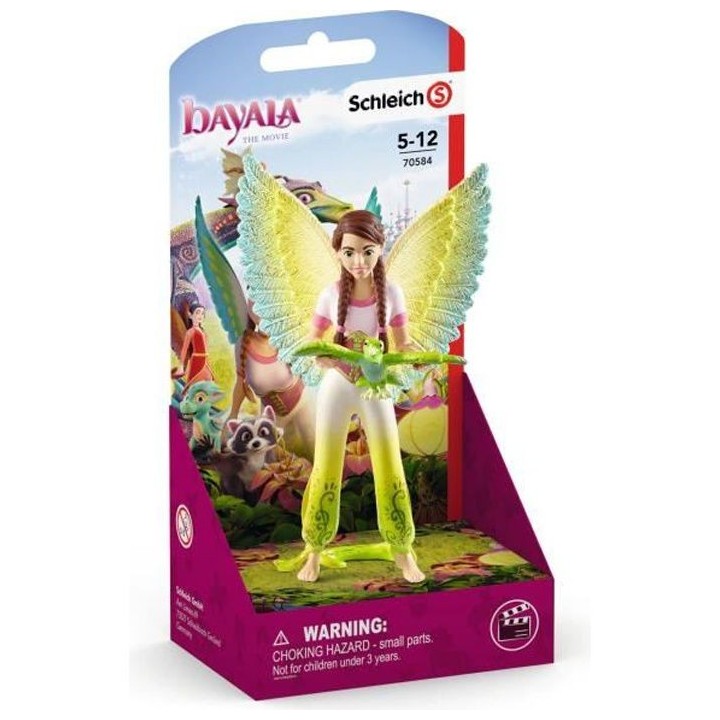 SCHLEICH FILM Surah avec perroquet Kuack - 70584 - Bayala