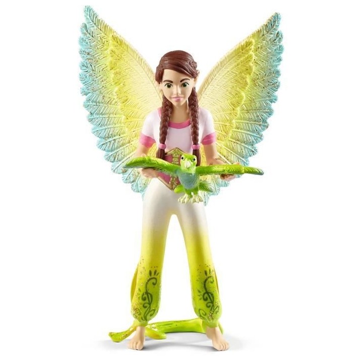 SCHLEICH FILM Surah avec perroquet Kuack - 70584 - Bayala