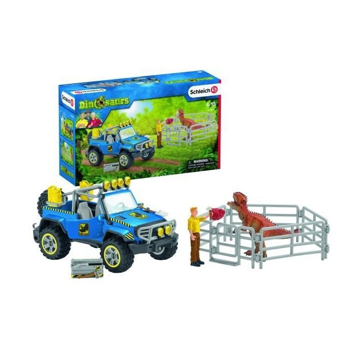SCHLEICH Figurines Voiture tout-terrain avec avant - Ref 41464 - Les d