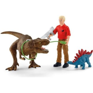 SCHLEICH Figurines Attaque Tyrannosaure Rex - Réf 41465 - Les dinosau