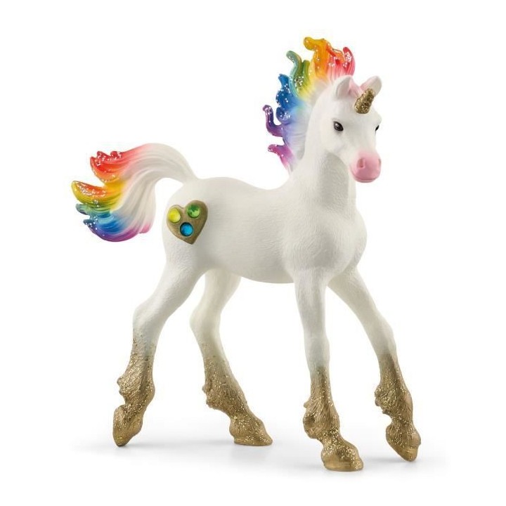 SCHLEICH - Licorne arc-en-ciel, poulain - 70727