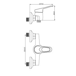 SCHÜTTE Robinet mitigeur mécanique douche Athos