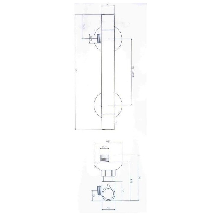 SCHÜTTE Robinet mitigeur thermostatique douche Vigo
