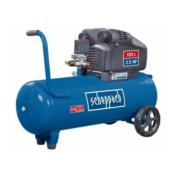 Compresseur d'air horizontal a double cylindres Scheppach HC104DC - 10