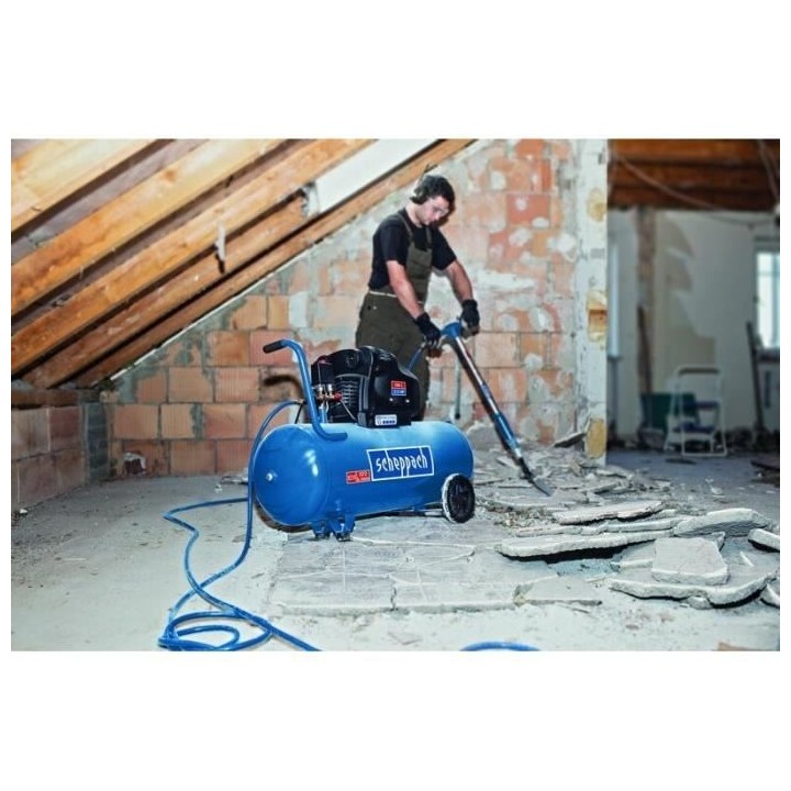 Compresseur d'air horizontal a double cylindres Scheppach HC104DC - 10