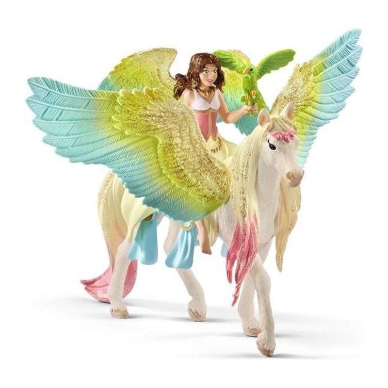 SCHLEICH - Figurine 70566 Fée Surah avec un pégase scintillant