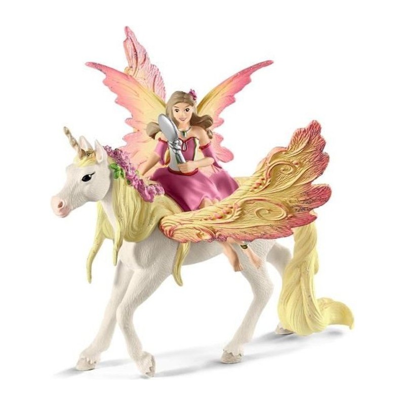 SCHLEICH - Figurine 70568 Fée Feya et une licorne ailée